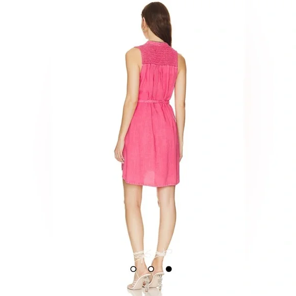 Bella Dahl Smocked Mini Dress in Haviana Pink - Picture 3 of 8